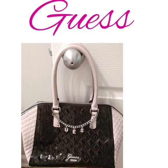 GUESS PATENT LEATHER HANDBAG - Picture 1 of 4